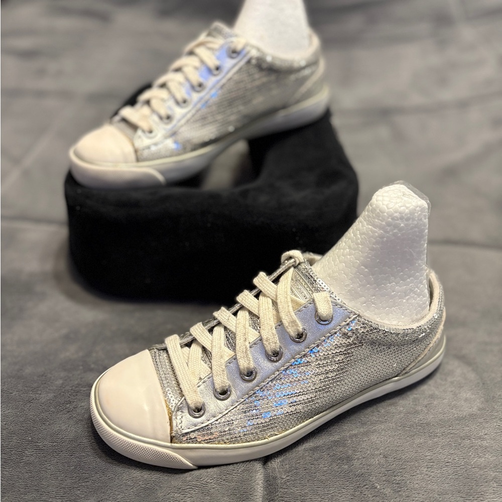 Silver Sequin Women's Sneakers